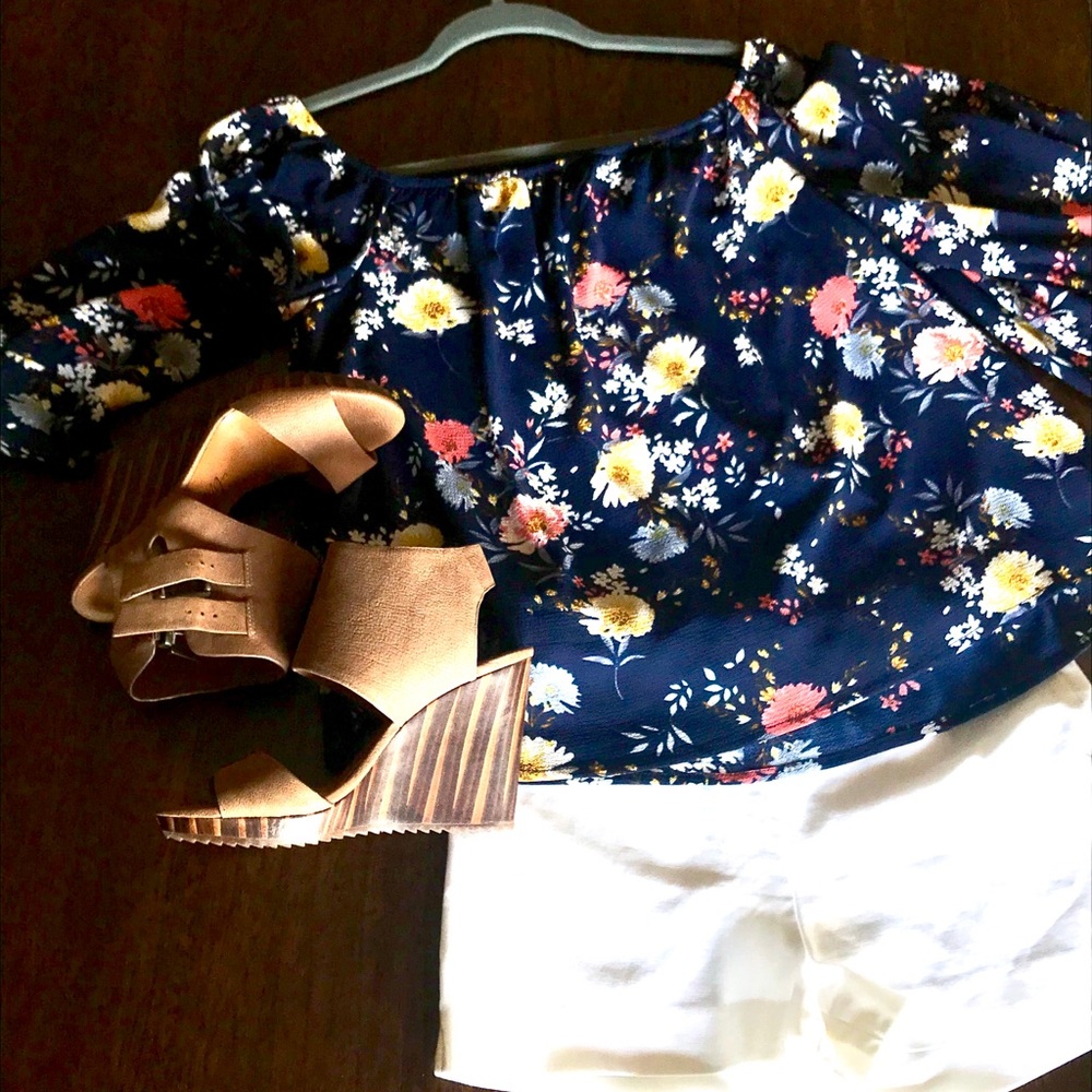 Brown Leather Wedges